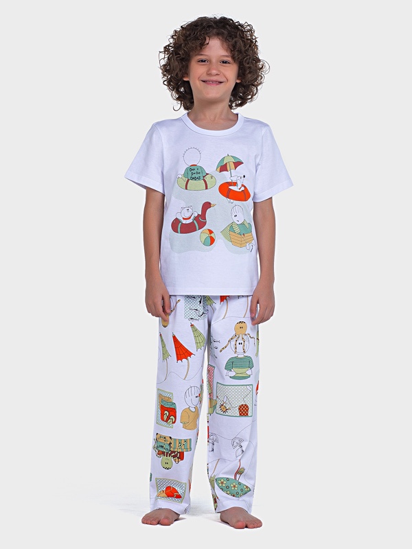 Pijama Manga Curta e Calça